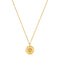 Gold Mother of Pearl Sun Pendant Necklace